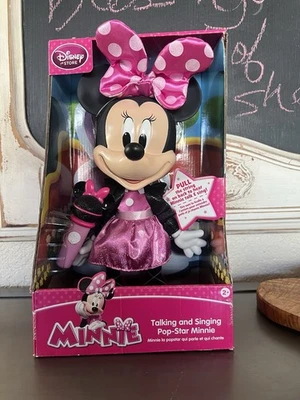 Disney Store Minnie Mouse Estrella del Pop Tirar Acorde Hablar Cantar Nueva Caja Foto 1 de 4