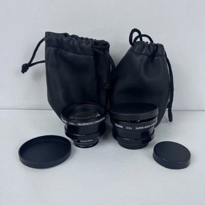 Kodak Set of 2 Lens 0.5x Super Wide Angle & 2.0x Telephoto Converter 32-37mm Bag - Picture 1 of 6