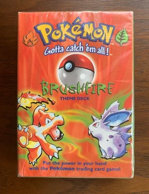 1999 Pokémon Brushfire Theme Deck Factory Sealed, First Edition Cards on Back - Image 1 of 4