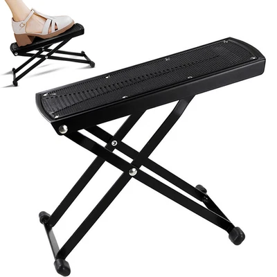 Табурет для ног гитары 6-позиционный регулируемый по высоте для практики или выступлений - Изображение 1 из 4