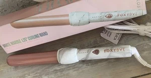 FoxyBae Rose Gold Single Barrel Curling Iron 32mm Ceramic Ionic Wand Brand New - Picture 1 of 2