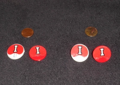 Indiana Hoosiers Lot of 4 Gumball Items? Ring & Pencil Clip On + 2 other Pins - Image 1 of 4