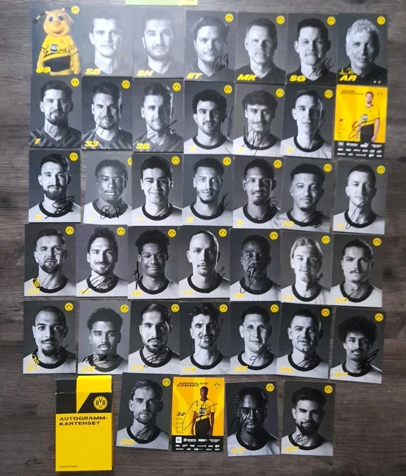 Autogrammkarten Satz BVB Borussia Dortmund Saison 2023/24 Original Signiert - Bild 1 von 1