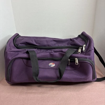 American Tourister 随身携带隔夜行李箱包行李肩带紫色 — 第 1/4 张图片