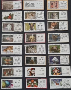 x(IRL-120) IRELAND 2010-20 Post & Go. 27 ALL different Label stamps on paper - Picture 1 of 1