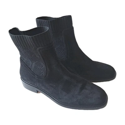 Carolina Herrera Womens Ankle Boots 37 US 6.5 Black Suede Luxury Designer Spain - Image 1 of 4