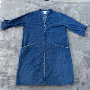 Serengeti Jeanskleid Damen 1X blau Knopfleiste 3/4 Arm Taschen Freizeit - Bild 1 von 9