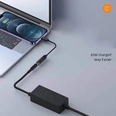 DC to Type C Adapter 5v 9v 20v Charging Cable Female 65W USB PD Power Converter - Image 1 of 3