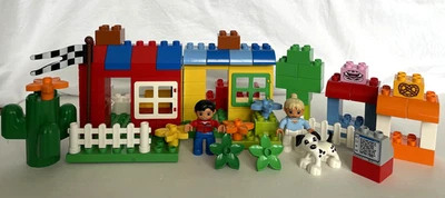Lego Duplo House and Shop Set- Figures and dog - Image 1 of 4