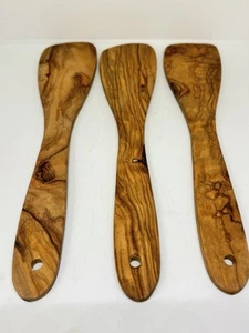  Juego de 3 cucharas de madera de teca utensilios de cocina hechos en España - Imagen 1 de 3