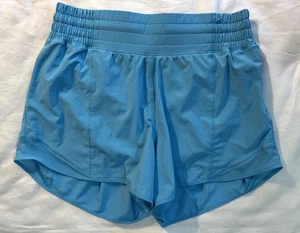 Como Nuevo🌟Lululemon Hotty Hot Short *Alto tiro largo 4" talla 6 alto forrado azul - Imagen 1 de 4