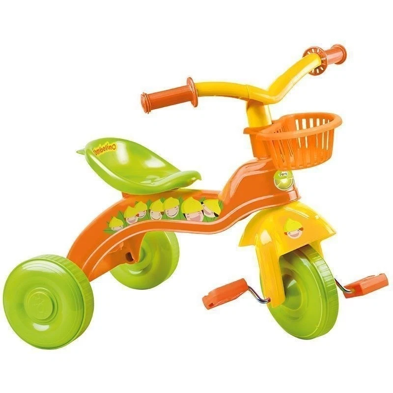 Triciclo Tombolino Con Cestino 1385C   A Pedali Primipassi, Bici A Tre Ruote Per - Immagine 1 di 1