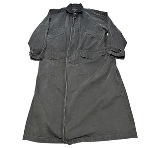 VTG Structure XL Men Gray Chore Canvas Twill Trench Duster Western Jacket-XXX - Picture 1 of 9