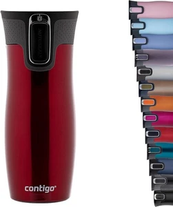 Taza térmica Contigo West Loop Autoseal acero inoxidable taza aislante 470 ml Fb. rojo - Imagen 1 de 1