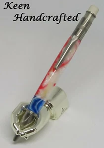 aj - Keen Handcrafted Handmade Patriotic Antique Pewter Druckbleistift - Bild 1 von 5