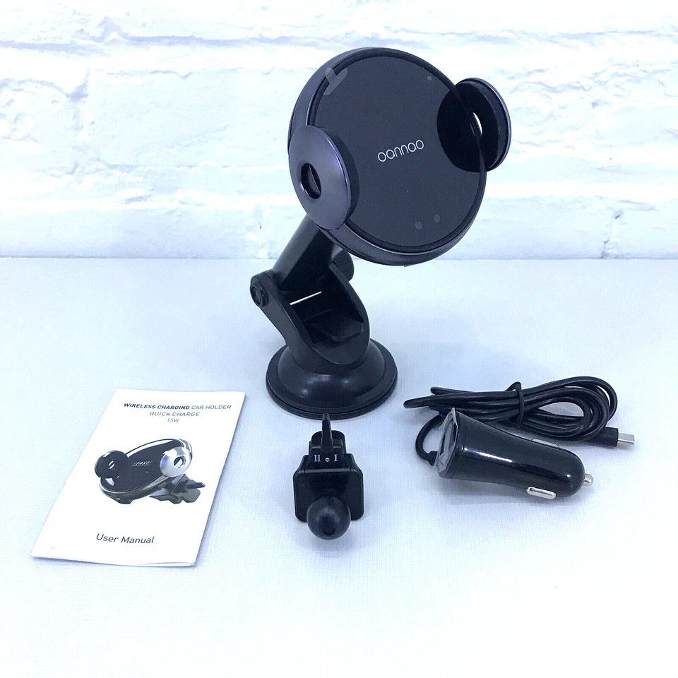 Soporte de teléfono de carga inalámbrica rápida para automóvil con sensores automáticos de inducción automática Foto 1 de 4