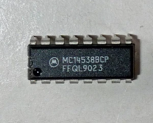 50 Stück CMOS-Schaltkreise MC14538BCP, 2-fach Monostabiler Multivibrator, DIP16 - Bild 1 von 1