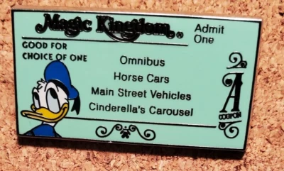 Cast Lanyard Series #3 Donald Duck Magic Kingdom Tix pin NO Hidden Mickey - Image 1 of 4