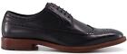 Dune London Superior Black Leather Mens Formal Brogue Casual Shoes