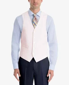 Polo Ralph Lauren men's Pink Linen Classic Suit Vest - size Large - retail $125 - Picture 1 of 5