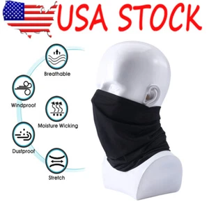 Summer Neck Gaiter Bandana Breathable Moisture Wicking Magic Scarf Face Mask USA - Picture 1 of 12