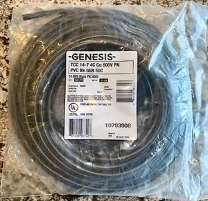 Cable mini-dividido trenzado Genesis TW-14/4 (10703908), 50 ft TCC 14-7 4C Cu 600 V - Imagen 1 de 2