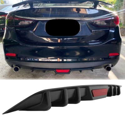 Kit de carrocería de labio divisor alerón difusor parachoques trasero con LED para Mazda 6 2003-2021 Foto 1 de 4