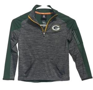 Green Bay Packers NFL 1/4 Zip Long Sleeve Dry Fit Kids Medium (5/6) EUC - Picture 1 of 5