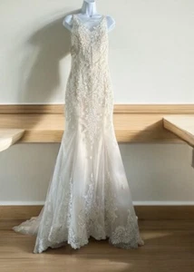 GLS ELIZABETH K Braut Brautkleid Kleid Gr. S ärmellos wunderschön Taille 26 - Bild 1 von 17