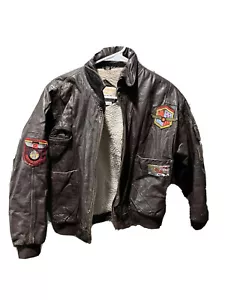 Chaqueta de Piloto de la Fuerza Aérea Niebla de Londres de Colección con Parches en la Chaqueta - Imagen 1 de 15