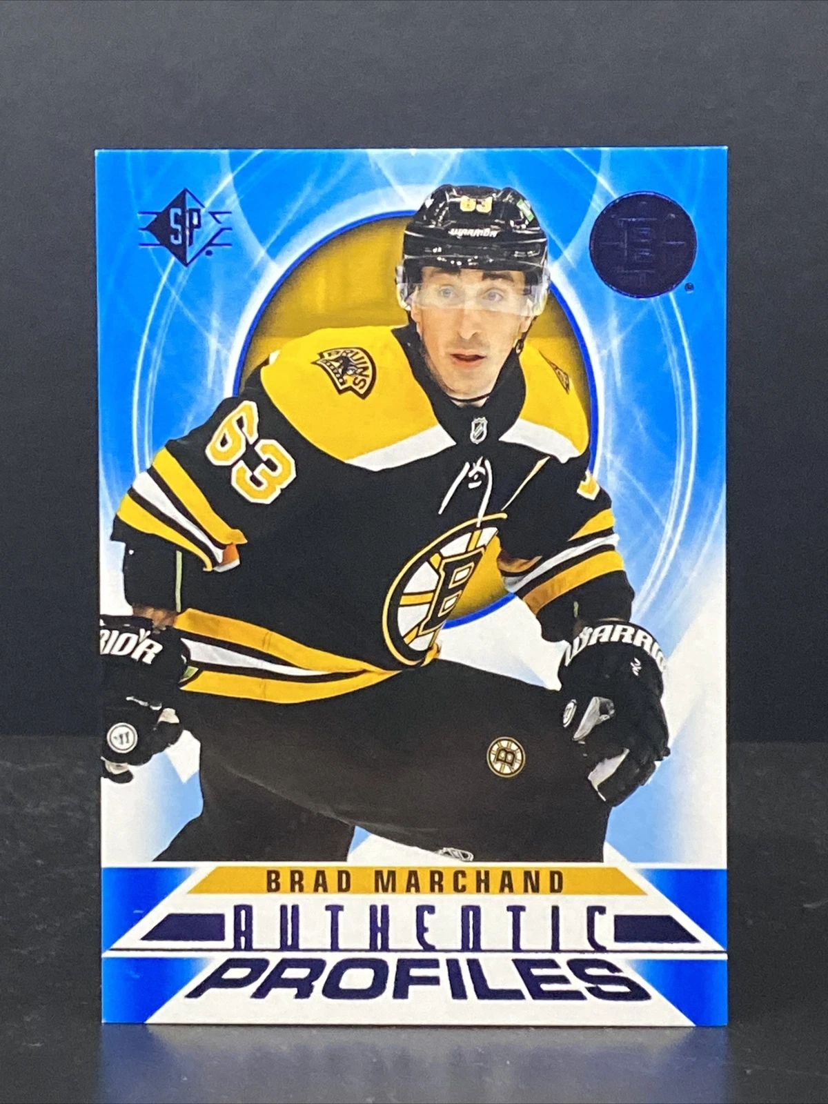 2020-21 Upper Deck SP Brad Marchand Authentic Profiles Blue #AP-7 Boston Bruins