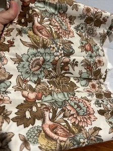 Waverly NEWBURYPORT 100% Cotton Glosheen 36” Floral Pastels BIRDS FRUIT 4 3/4 Y - Picture 1 of 5