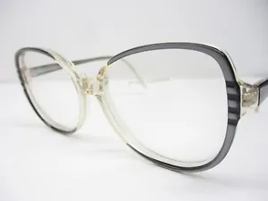 New Vintage Eyeglass Frames Italy Bella Gray Crystal Classic Fashion Retro NOS - Picture 1 of 7