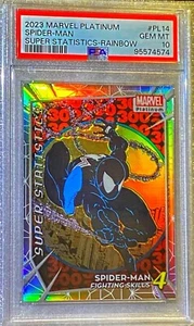 2023 Marvel Platinum Spider-Man PSA 10 Gem Mint Super Statistics Rainbow Covers - Picture 1 of 5
