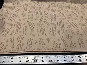 Marcus Brothers Cotton Fabric 2.5 yards Language Of love By Cindy Brick - Picture 1 of 5