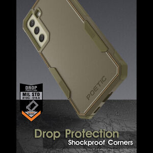 For Galaxy S21 FE 5G Case Anti-Slip Full-Body Shockproof Cover Military Green