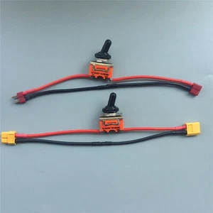 2 Gang 15A 250V Akku Power Ein-Aus Wippschalter mit T Stecker / XT60 für RC Boot - Bild 1 von 12