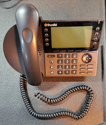ShoreTel IP480G Gigabit 8-Line Phone with Handset and Base Stand - Image 1 of 3