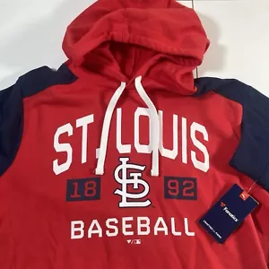 NEW Fanatics St. Louis Cardinals Hoodie L Pullover Baseball Colorblock MLB NWT - Picture 1 of 9