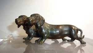 Antique Dachshund Cold Painted Metal Dog Dogs Collar Tag Female - Picture 1 of 9
