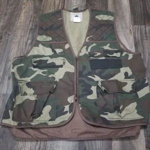 Northwest Territory Hunting Vest w Game Bag Woodland Camouflage Green Men’s L - Picture 1 of 17