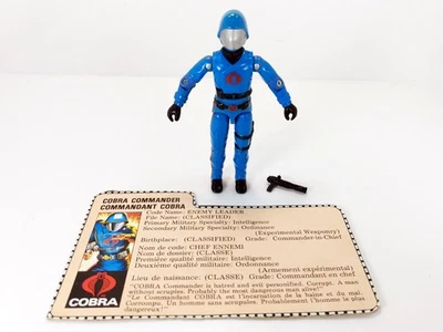 Figura de colección Hasbro GI Joe 1983 COBRA COMMANDER ¡Con tarjeta de archivo completa! Foto 1 de 4