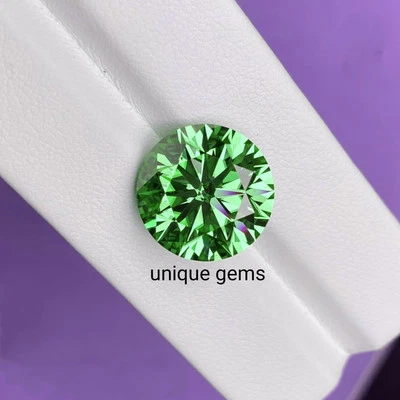 10 Ct Lab Grown Green Emerald Round Cut 15x15MM  Wholesale Lot of Loose Gemstone - Image 1 of 4