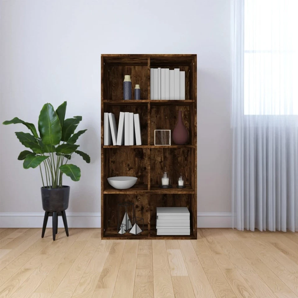 vidaXL Libreria/Credenza Rovere Fumo 66x30x130 cm in Legno Multistrato - Immagine 1 di 4