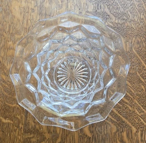 Fostoria American Clear 5 1/2 Inch Flared Scalloped Glass Mayonnaise Bowl - Picture 1 of 3