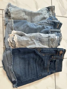 Girls Jean Shorts - 4pairs EUC - Picture 1 of 5