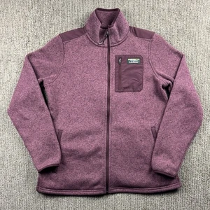 LL Bean Damen S Reg Sweater Fleecejacke Full Zip Pflaume Lila - Bild 1 von 7