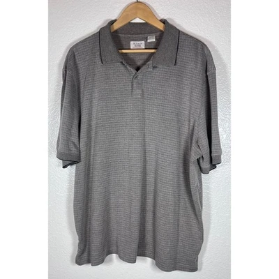 Camisa polo Hudson River Heritage Classics para hombre XL gris a rayas manga corta Foto 1 de 4