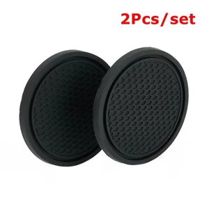 2X Cup Holder Pad Rubber Mat Coaster Fit For Land Rover Velar Range Rover Evoque - Picture 1 of 11
