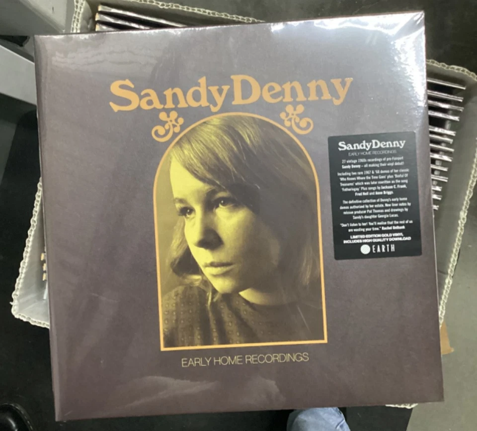 Sandy Denny - Early Home Recordings LP Vinyl SEALED Limited Edition Gold Color - Image 1 of 2